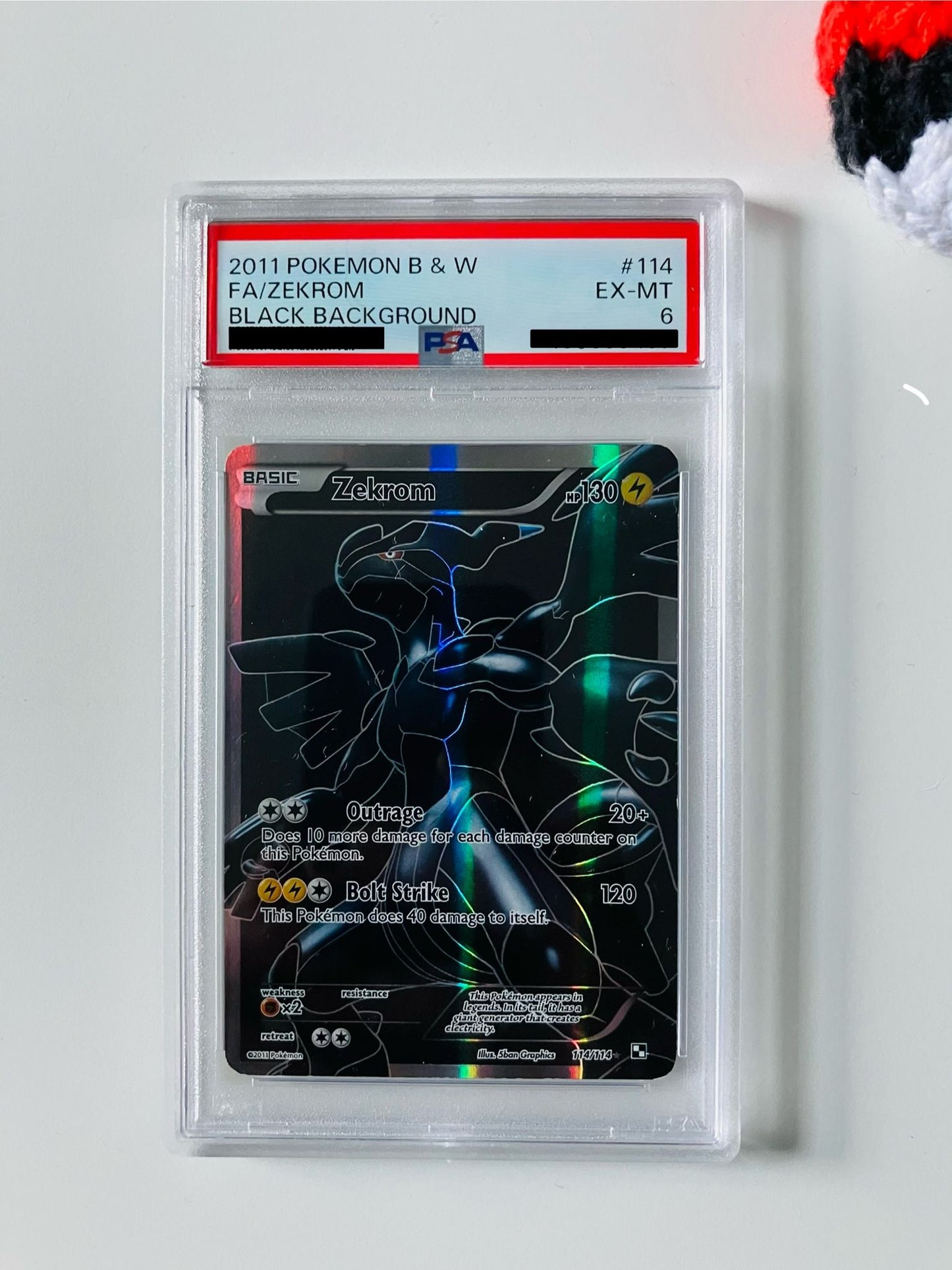 PSA 6 Zekrom #114 Pokemon 2011 Black & White