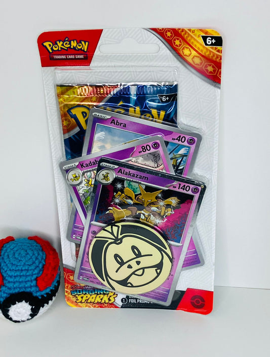 Pokémon TCG Surging Sparks Premium Checklane Blister Alakazam *NEW & SEALED*