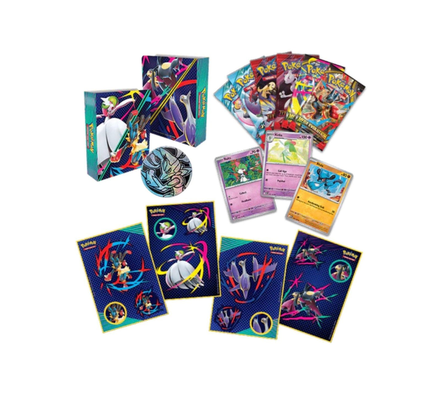 Pokemon 2025 Mega Collector Chest Tin Box - 6 Packs & 3 Foil Cards