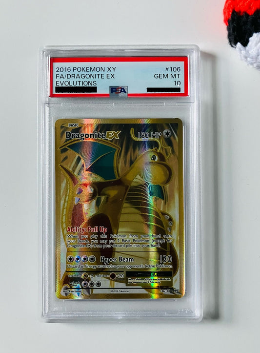 PSA 10 Dragonite EX #106 Pokemon 2016 Evolutions